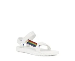 Teva Women's Original Universal Pride - White/ Rainbow - 8